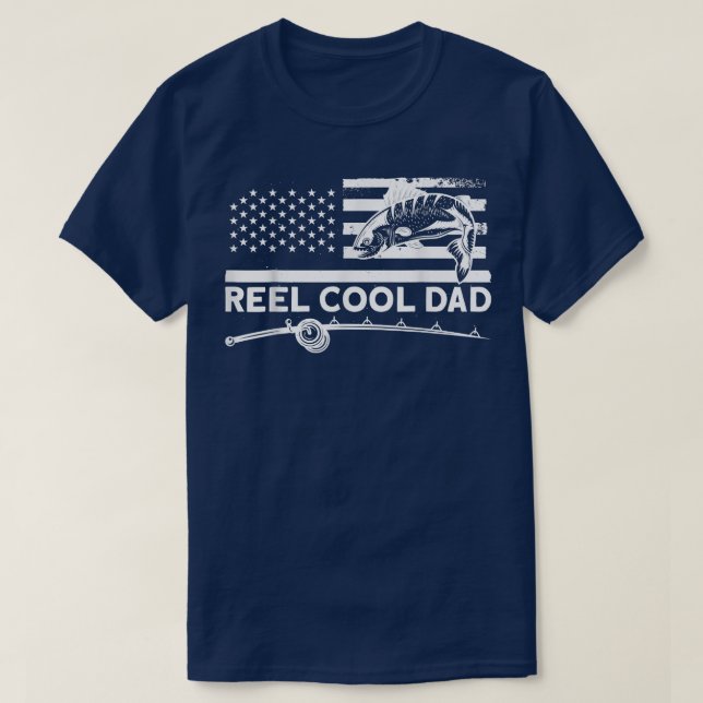 Reel Cool Dad Fisherman Fishing1585  T-Shirt (Design vorne)