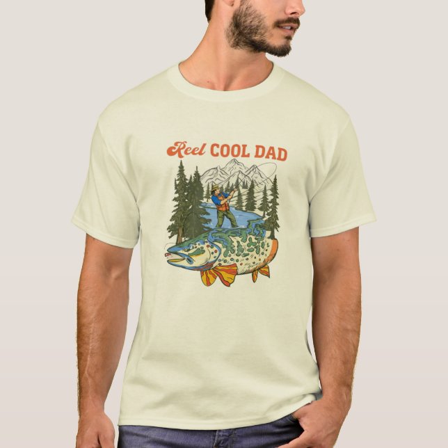 Reel Cool Dad Fishing Father’s Day Gift for Angler T-Shirt (Vorderseite)