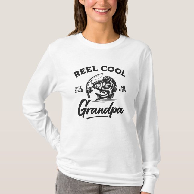 Reel Cool Grandpa Fishing Shirt – Funny Fisherman  (Vorderseite)
