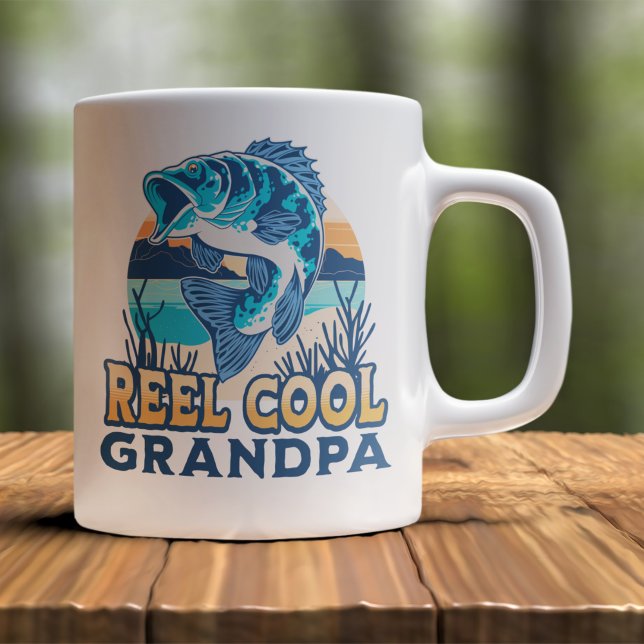 Reel Cool Grandpa Funny Fisherman grandpa Kaffeetasse (Von Creator hochgeladen)