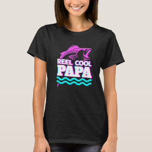 Reel Cool Papa Fishing Vater Fisherman Retro Vapor T-Shirt