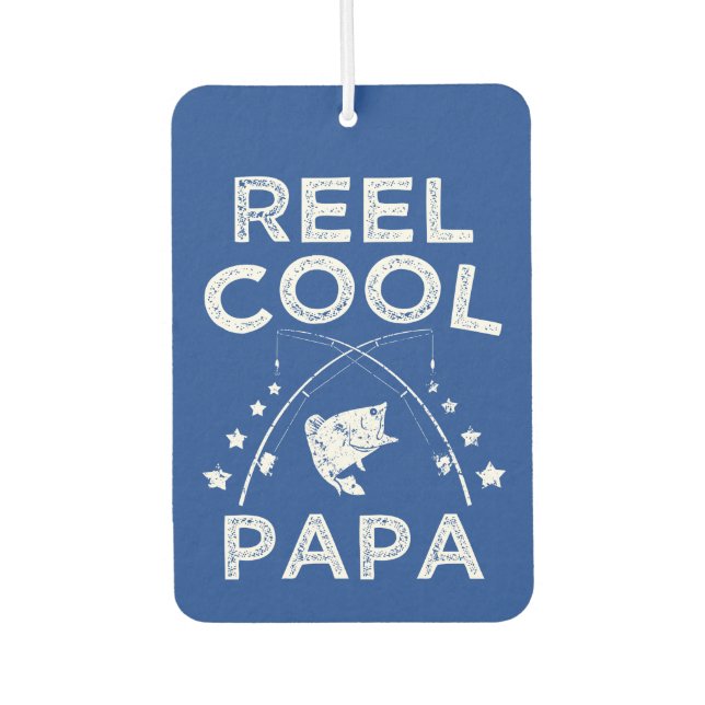Reel Cool Papa lustige Fischer Auto-Erfrischung Autolufterfrischer (Vorderseite)