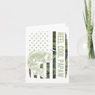 Reel Cool Papaw Camouflage American Flag Fathers D Karte