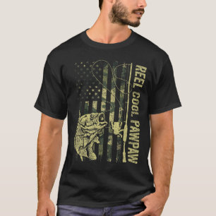 Reel Cool Pawpaw Camouflage American Flag Vater's T-Shirt