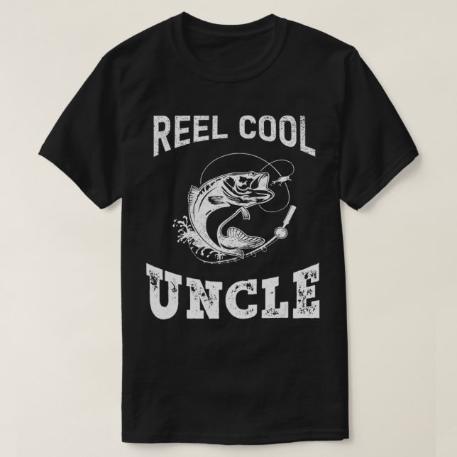 reel cool Uncle fisherman father's day Fishing gif T-Shirt (Design vorne)