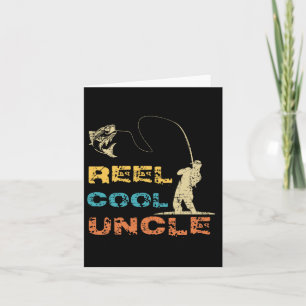 Reel Cool Uncle Fisherman Vintag Vatertag Fis Karte