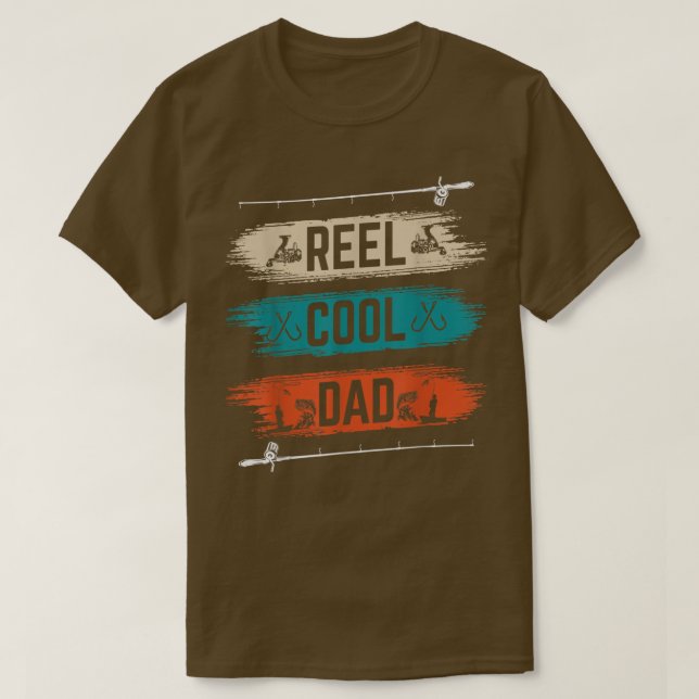 Reel Cooler Vater Fisherman Daddy Father Day Gesch T-Shirt (Design vorne)
