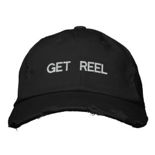 Reel Fish bestickt Hat Black Bestickte Kappe