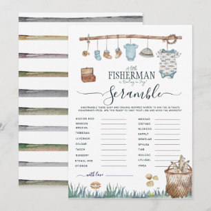 Reel Fun Fishing Baby Shower entwirft Word Game