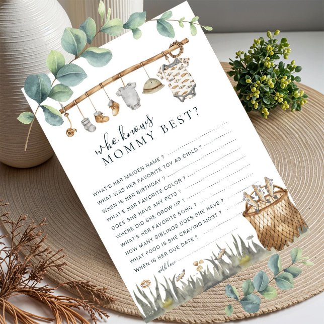 Reel Fun Fishing Qui Connaît Maman Meilleure Carte (Créateur téléchargé)