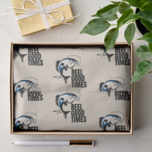 Reel Good Times Geburtstagsgeschenk Fischer Angl Seidenpapier