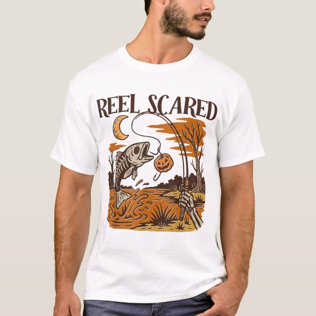 Reel Halloween Sceleton Fisherman T-Shirt (Vorderseite)