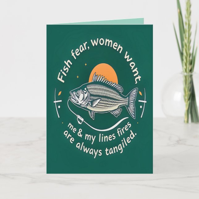 Reel in the Fun Birthday Karte (Vorderseite)