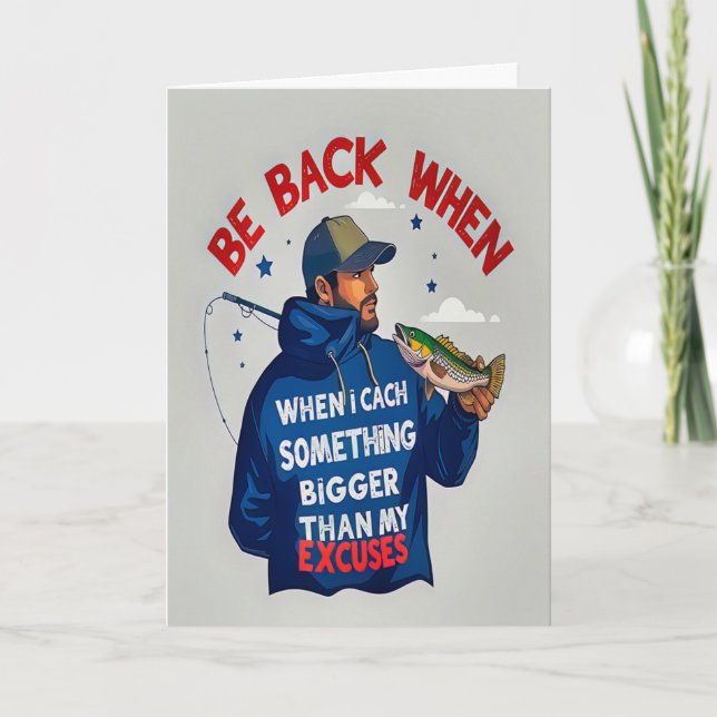 Reel in the Fun, Happy Birthday Karte (Vorderseite)