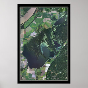 Reelfoot Lake Tennessee Satelliten-Poster Karte Poster
