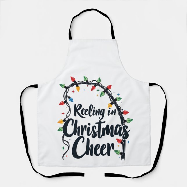 Reeling in Weihnachten Chefangeln Weihnachten Lich Schürze (Vorderseite)