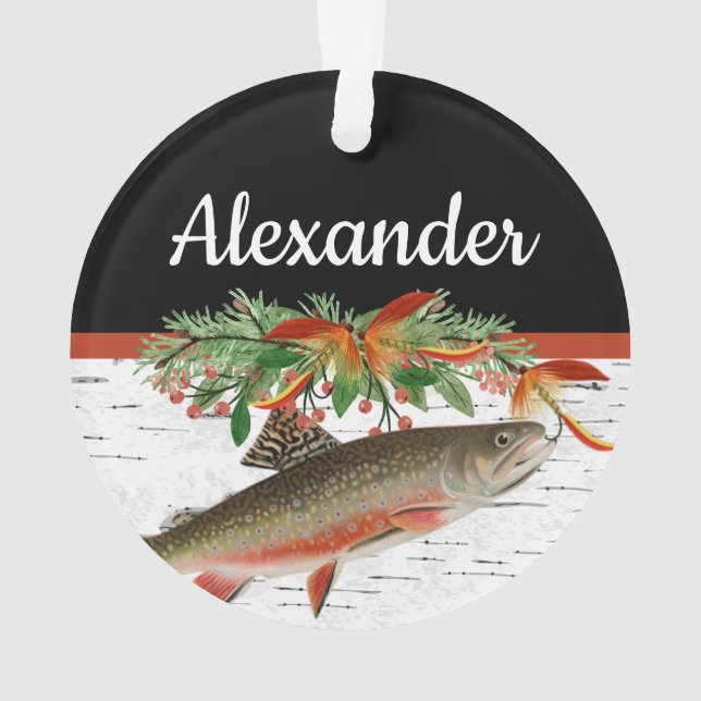 Reely Fishing Fishmas Fischen Weihnachten Ornament (Rückseite)