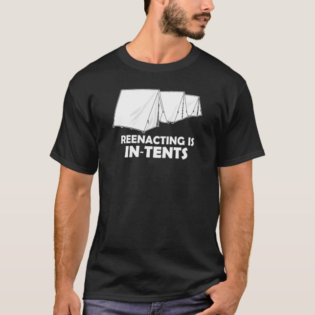 Reenacting ist Absichten - dunkle Farben T-Shirt (Vorderseite)