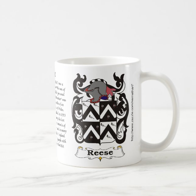 Reese Familien-Wappen Tasse (Rechts)