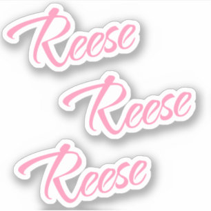 Reese Nom décoratif en rose x3 Sticker