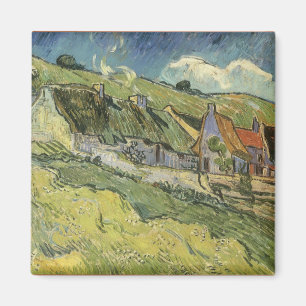 Reetgedeckte Häuser von Vincent van Gogh Magnet
