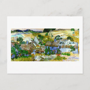 Reetgedeckte Hütten an einem Hügel Van Gogh Fine A Postkarte