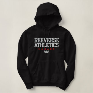 Reeverse Leichtathletik Kanada schwarzer/weißer Bestickter Hoodie