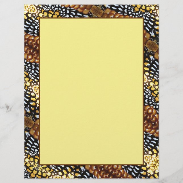 Reeve's Fasant Feathers 8.5 x 11 Stationary (Vorderseite)
