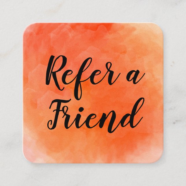 Referat / Wasserfarbe Empfehlungskarte (Vorderseite)