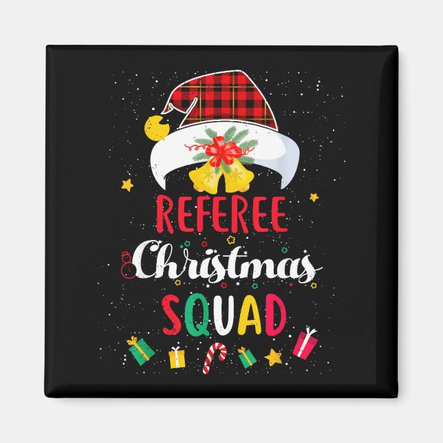 Referee Christmas Squad Santa Hat Umre Match  Magnet (Vorne)