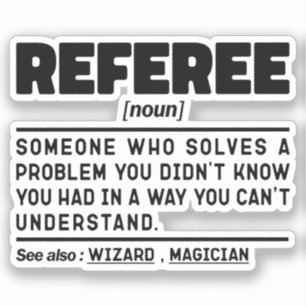 Referee Noun Refereeing Football Schiedsrichter Fu Aufkleber
