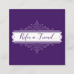Référencement Carte blanche fleurie pourpre foncée de référen
