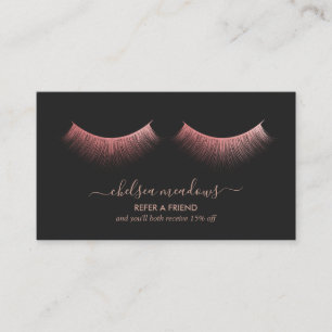 Référencement Carte de parrainage Cils Rose Gold