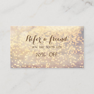 Référencement Carte de recommandation Bokeh élégante et stylée