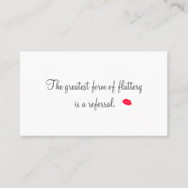 Référencement Carte de recommandation Cosmetologie Retro Kissing