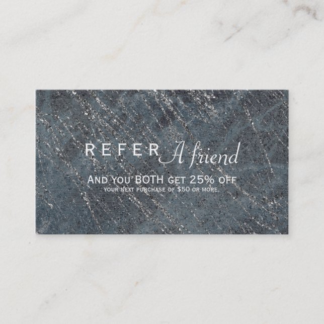 Référencement Carte de recommandation de salon en marbre moderne (Devant)