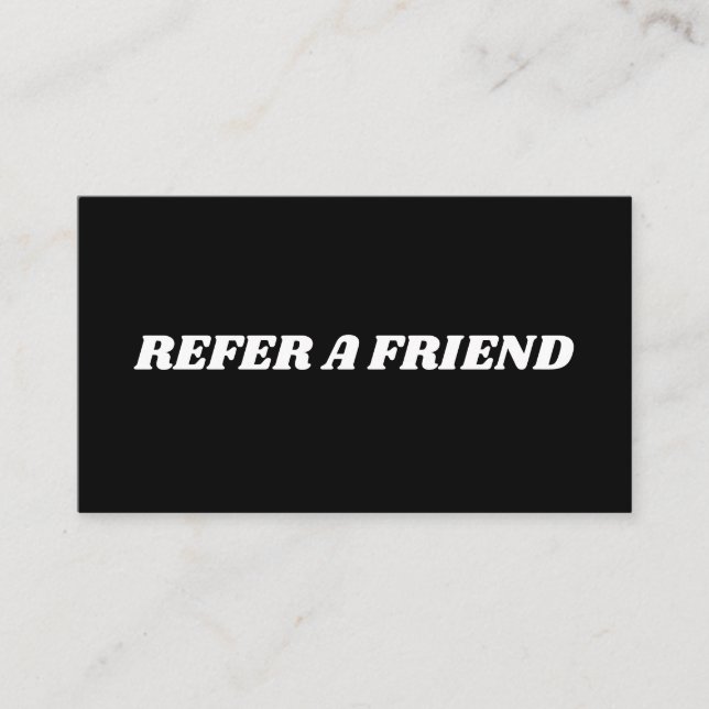 Référencement Carte de recommandation RENVOYER UN AMI (Devant)