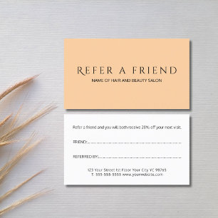 Référencement Carte de recommandation simple élégante pastel noi