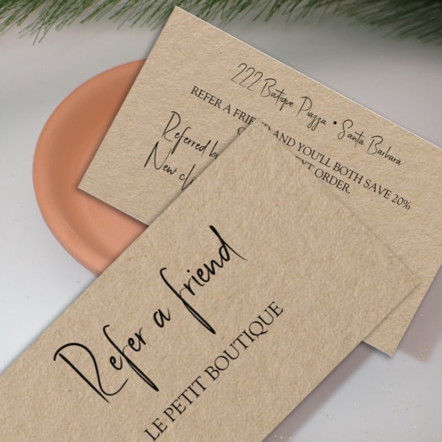 Référencement Le client envoie une carte de recommandation à un  (Créateur téléchargé)