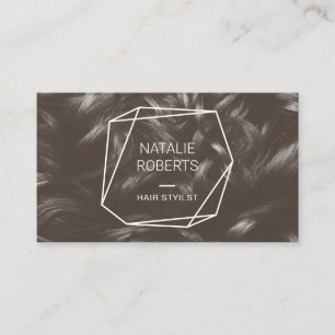 Referenz für den Haar Stylist Geometric Beauty Sal Empfehlungskarte