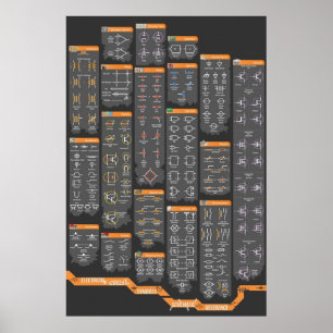 Referenz zu Symbolen für Elektrotechnik Poster