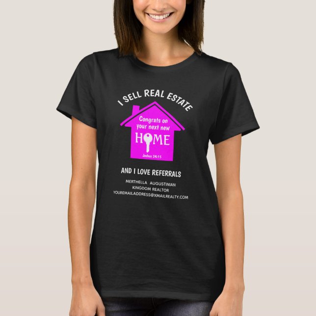 Referenzen zur Liebe von Real-Anwesen-benutzerdefi T-Shirt (Vorderseite)