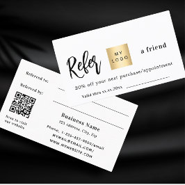 Referenzkarte für das White qr-Geschäftslogo Rabattkarte