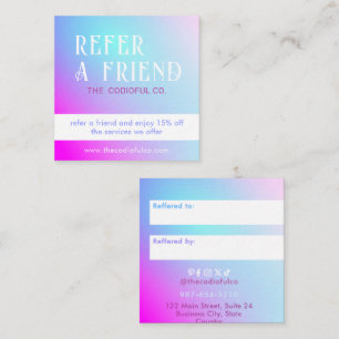 Referenzkarte für den Gradient Square Empfehlungskarte