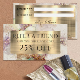 Referenzkarte für Wasserfarben und Goldfolie