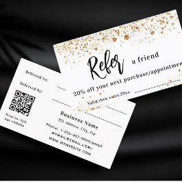 Referenzkarte für White Gold Glitzer qr Geschäftsc Rabattkarte