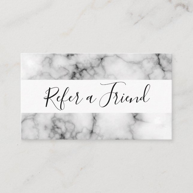 Referenzmarble Empfehlungskarte (Vorderseite)