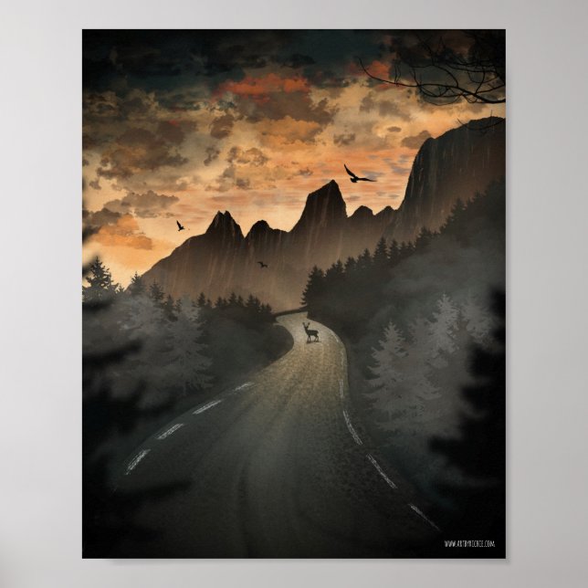 Referenzzeichnung der Leinwand von Artisch-Nordpol Poster (Vorne)