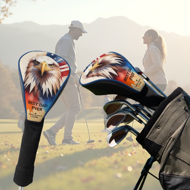 Refined Modern & Elegant Patriotic Eagle Golf Headcover (Refined Modern & Elegant Patriotic Eagle Golf Head Covers.)