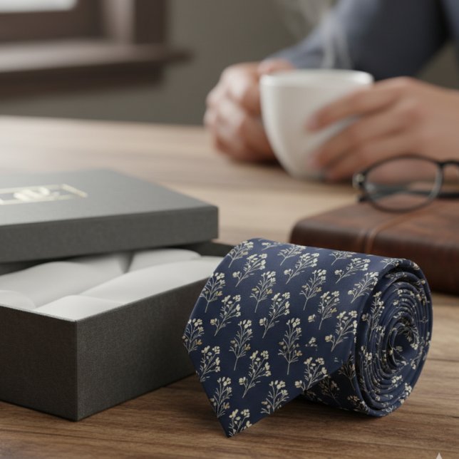 Refined Wildflower– Men’s Wedding Krawatte (Men's floral wedding tie)